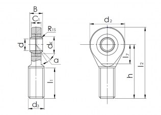 Подшипник Шарнирные головки с внешней резьбой Подшипник SAL 25 T/K (POS 25 L) по выгодным ценам Сарапул